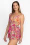  Johnny Was Swim & Resort | Dames FLAMINGO WRAP ROK ONE PIECE Flamingo