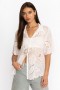  Johnny Was Tops | Dames CHRYSSIE BUTTON UP BLOUSE Wit