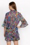  Johnny Was Tops | Dames DEMARNE RUFFLE SLEEVE TUNIC Demarne Print