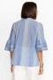  Johnny Was Tops | Dames JEANETTE RUFFLE SLEEVE BLOUSE Aster Stripe