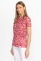  Johnny Was Tops | Dames MESH KORTE MOUW T-SHIRT Mina Pink