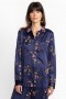  Johnny Was Tops | Dames Misty Rayon Overhemd met Knoopjes Saffierblauw