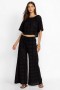  Johnny Was Tops | Dames SANTI CROPPED BLOUSE Zwart
