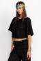  Johnny Was Tops | Dames SANTI CROPPED BLOUSE Zwart