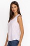 Johnny Was Tops | Dames SLUB JERSEY HI LOW TANK Bright White