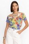  Johnny Was Tops | Dames De Janie Favoriete Korte Mouw Ronde Hals Swing Tee Mcdreamer Print
