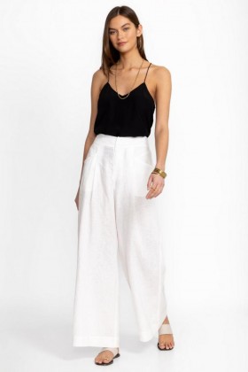  Johnny Was Bottoms | Dames ACANTHA WIDE LEG PLEAT PANT Wit