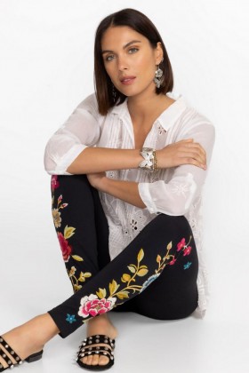  Johnny Was Bottoms | Dames CELINA LEGGING Zwart