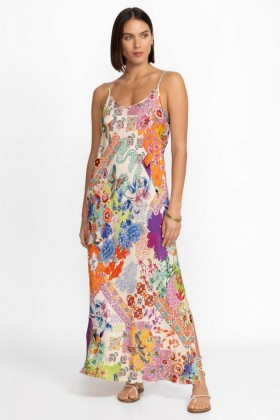  Johnny Was Jurken | Dames GIGIANNA SLIP DRESS Mcdreamer Print