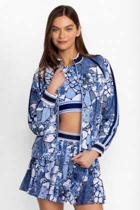  Johnny Was Outerwear | Dames BEE ACTIVE SPORTY BOMBER JACKET Moon Light