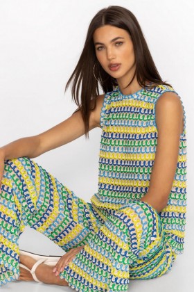  Johnny Was Tops | Dames NILI TANK TOP Crème