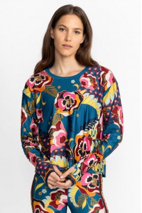  Johnny Was Tops | Dames Promisino Step Hem Tee met Flyaway Back Promisino