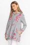  Johnny Was Tops | Naisten CASSIA Tiered Hoodie -huppari, vaaleanmeerinen