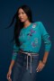  Johnny Was Topit | Naisten SHILO RELAXED LONG SLEEVE T-paita, Bondi Teal