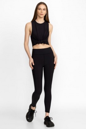  Johnny Was Bottoms | Naisten Bee Active -leggingsit taskuilla, mustat