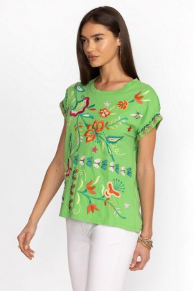  Johnny Was Topit | Naisten AVERI RELAXED T-paita Kelly Green