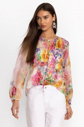  Johnny Was Topit | Naisten GLINDA SILK PEASANT BLOUSE – FIONNA Fiona