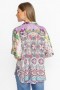  Johnny Was Tops | Écharpe imprimée LYNN BUTTON UP Greenridge pour femme