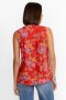  Johnny Was Tops | Débardeur à col mandarin pour femme, motif hibiscus fantaisiste