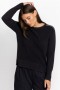  Johnny Was Tops | Pull gaufré noir Mishika pour femme