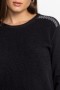  Johnny Was Tops | Pull gaufré noir Mishika pour femme