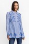  Johnny Was Tops | Tunique chemise à volants TARRA pour femme, bleu denim clair