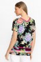  Johnny Was Tops | T-shirt à col boutonné pour femme THE JANIE FAVORITE Le Jardin Scarf Print