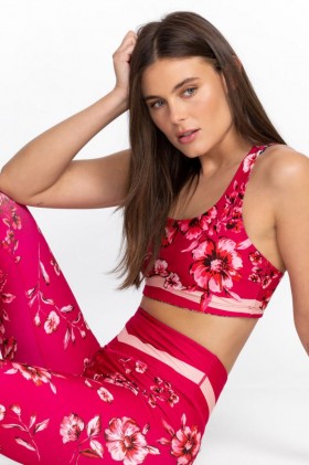  Johnny était actif | Soutien-gorge de sport réversible Women Bee Active Misty Fall