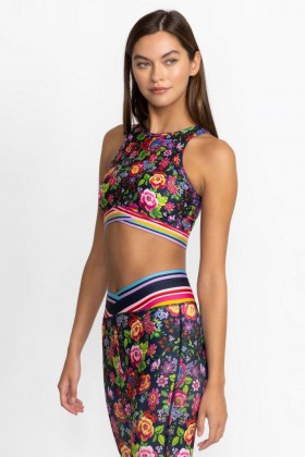  Johnny Was Active | Soutien-gorge de sport croisé à col montant Cantero pour femme