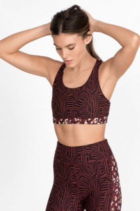  Johnny Was Active | Soutien-gorge de sport réversible Endurance Femme Cabernet Zebra