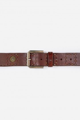  Ceinture Johnny Was | Ceinture Moneta pour femme en cuir italien marron