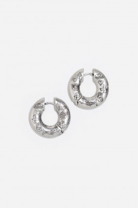  Bijoux Johnny Was | Boucles d'oreilles calliope argentées pour femmes