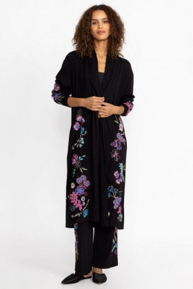  Vêtements d'extérieur Johnny Was | Manteau long et confortable pour femme SHILO noir