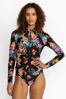  Johnny Was Swim & Resort | Chemise de surf à manches longues Sognatore Nero pour femme