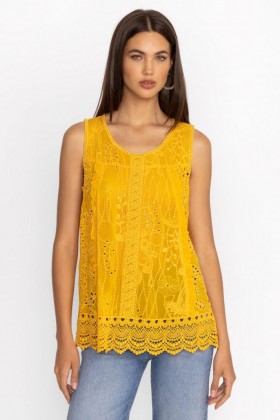  Johnny Was Tops | Chemisier TSION pour femme, ananas doré