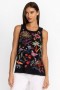 Johnny Was Tops | Damen CALIFORNIA KNIT TANK Schwarz