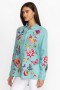  Johnny Was Tops | Damen GRACEY Leinen-Oversize-Hemd Marineblau