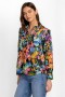  Johnny Was Tops | Damenbluse mit Rüschenjoch und Wildblüte