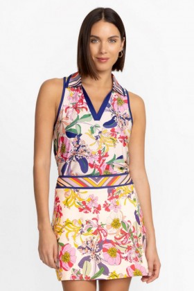  Johnny Was Active | Damen BEE ACTIVE ACTIVE POLO SWING TANK Aldrich Schal Print