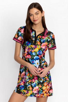  Johnny war aktiv | Damen BEE ACTIVE POLO-TENNISKLEID Wild Bloom