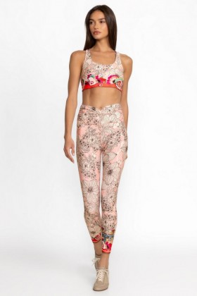  Johnny Was Active | Damen MODEY Leggings mit hohem Bund und Twist-Bund Modey