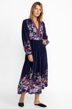  Johnny Was Kleider | Damen VALERIA SEIDE MAXIKLEID Valeria