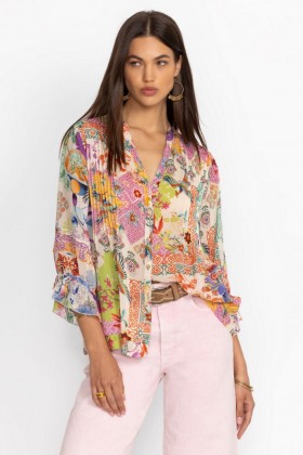  Johnny Was Tops | Damen VACANZA BLUSE Mcdreamer Print