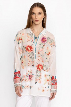  Μπλούζες Johnny Was | Γυναικεία ADRINA TUNIC Λευκό