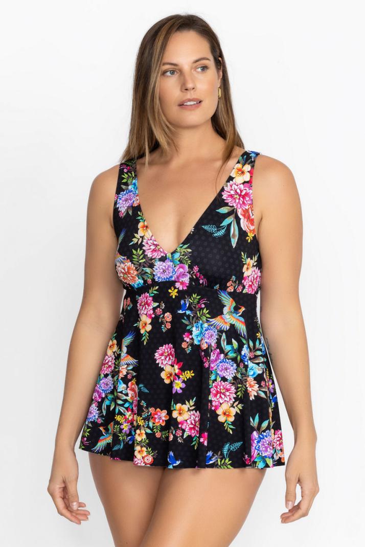 Johnny Was Swim & Resort | Women SOGNATORE NERO BACK TIE SKIRTED ONE Sognatore