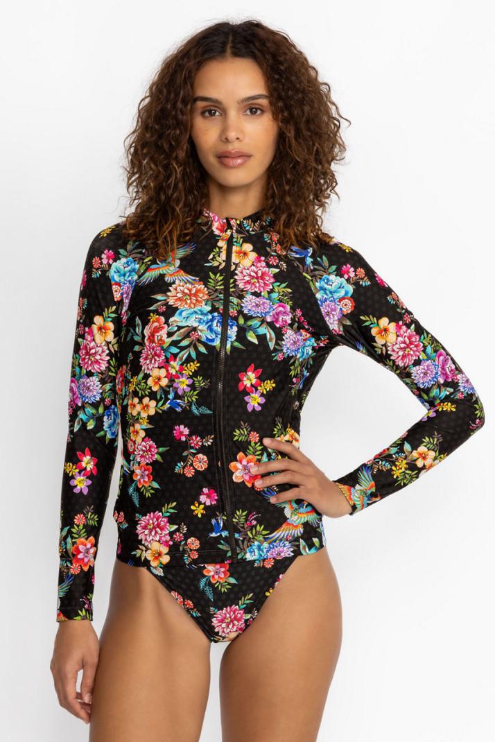  Johnny Was Snámh & Ionad Saoire | Léine Surfála Muinchille Fada SOGNATORE NERO do Mhná Sognatore